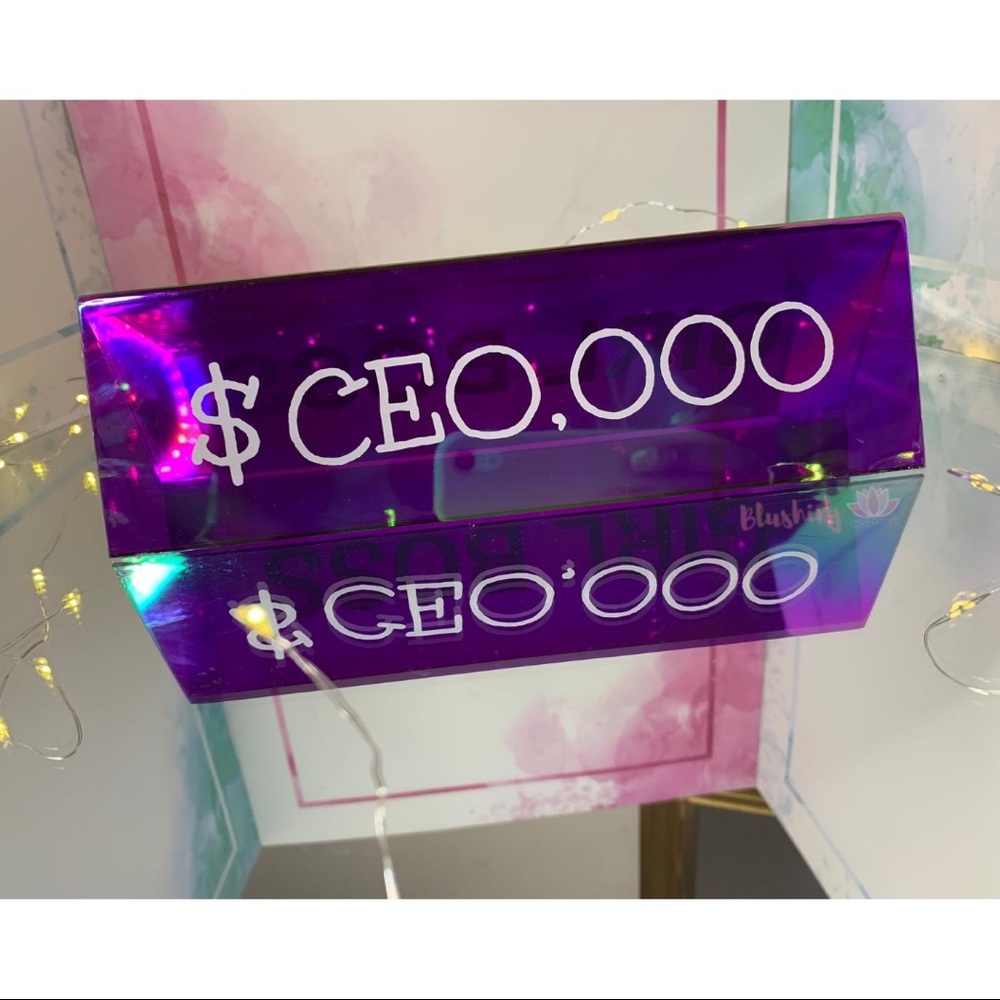 Desk name plate | personalized desk sign